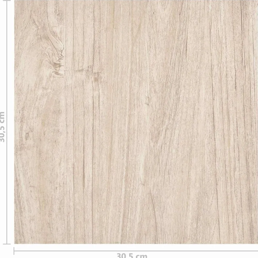 vidaXL Materiales De Construcción-Tablas de Suelo 55 pcs Marrón Claro 5,11 m² PVC