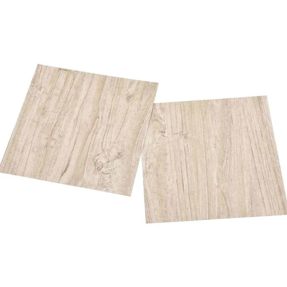vidaXL Materiales De Construcción-Tablas de Suelo 55 pcs Marrón Claro 5,11 m² PVC