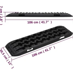 vidaXL Preparación En Caso De Emergencias-Tablas de tracción 2 unidades nailon 106x30,5x7 cm