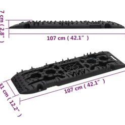 vidaXL Preparación En Caso De Emergencias-Tablas de tracción 2 unidades nailon 107x31x7 cm