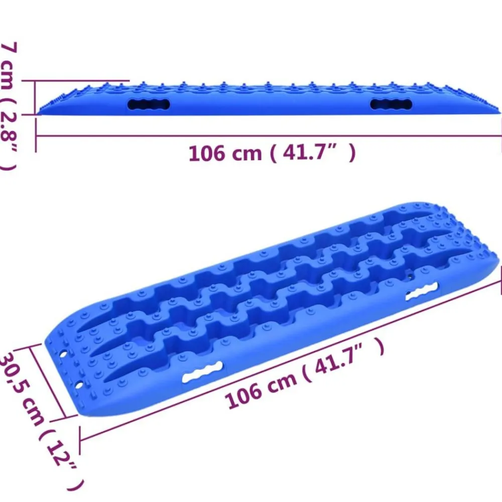 vidaXL Tablas de tracción 2 unidades nailon 106x30,5x7 cm Azul Online