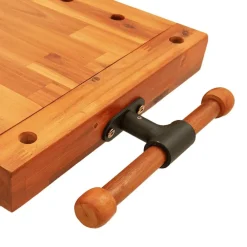 vidaXL Accesorios De Bricolaje-Tablero banco de trabajo con tornillo banco madera 52x44x9,5 cm