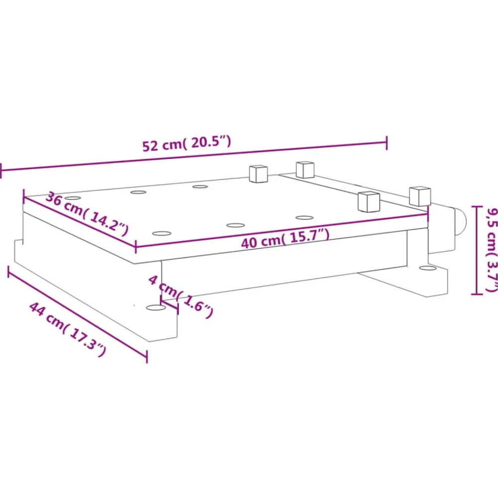 vidaXL Accesorios De Bricolaje-Tablero banco de trabajo con tornillo banco madera 52x44x9,5 cm