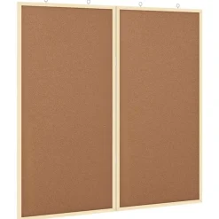vidaXL Material De Oficina-Tablero de Anuncios Manual Marrón 80 x 80 x 1.4 cm