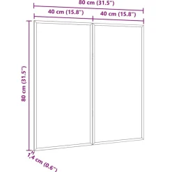 vidaXL Material De Oficina-Tablero de Anuncios Manual Marrón 80 x 80 x 1.4 cm