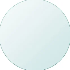 vidaXL Tablero de cristal templado redondo 300 mm Transparente Online