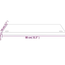 vidaXL Accesorios Para Mobiliario De Oficina-Tablero de escritorio madera maciza de pino 80x40x2,5 cm