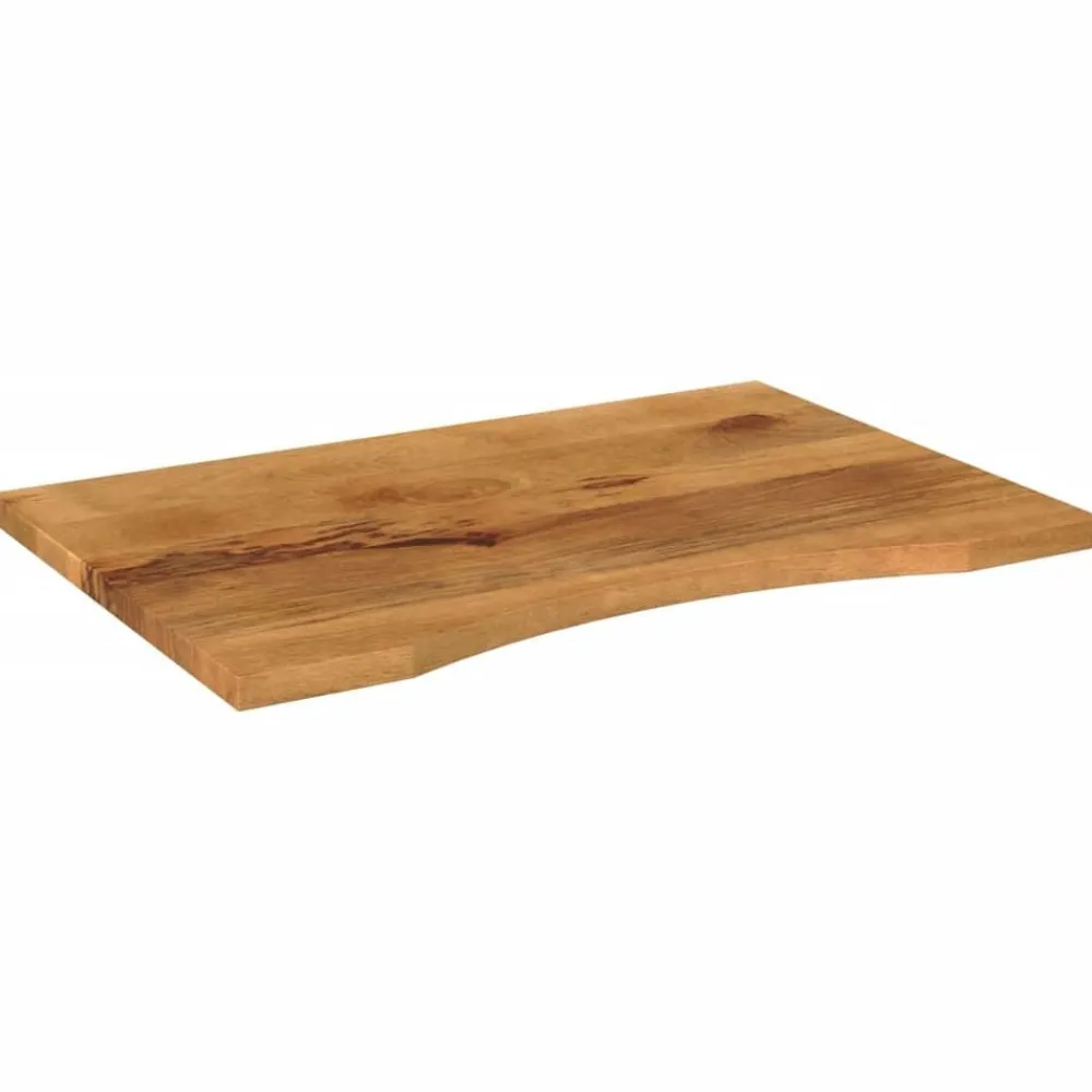 vidaXL Accesorios Para Mesas-Tablero de escritorio con curva madera mango rugosa 90x60x2,5cm