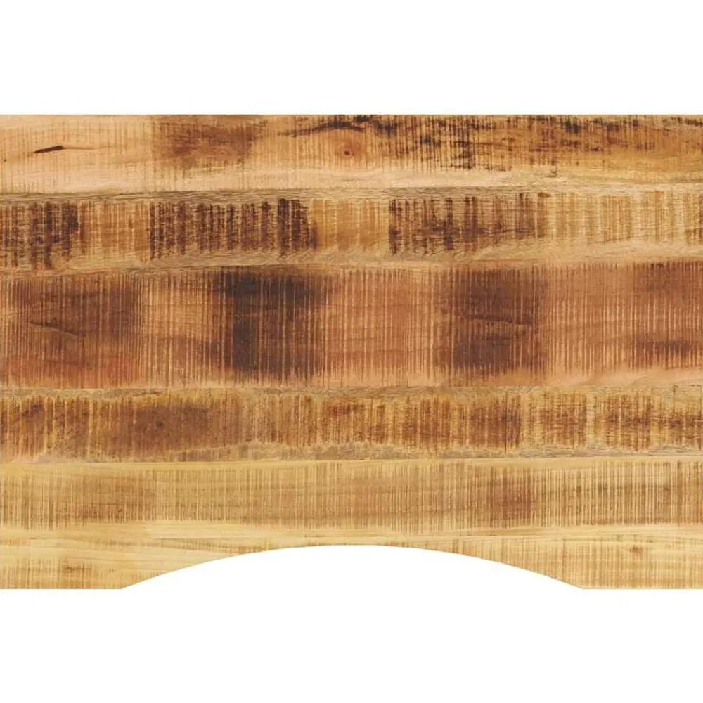 vidaXL Tablero de escritorio con curva madera mango rugosa 80x50x2,5cm Best