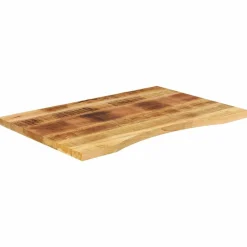 vidaXL Tablero de escritorio con curva madera mango rugosa 80x50x2,5cm Best