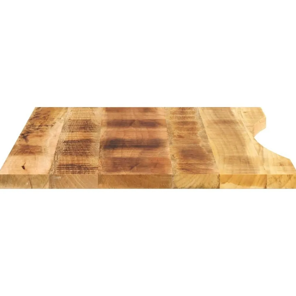vidaXL Tablero de escritorio con curva madera mango rugosa 80x50x2,5cm Best