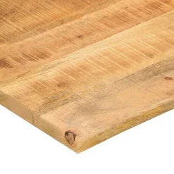 vidaXL Tablero de escritorio con curva madera mango rugosa 80x50x2,5cm Best