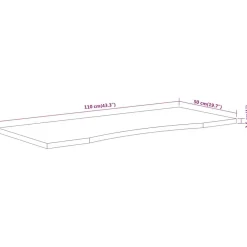 vidaXL Accesorios Para Mesas-Tablero de escritorio rectangular madera acacia 110x50x2,5 cm