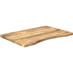 vidaXL Tablero de escritorio con curva madera mango rugosa 90x50x2,5cm Sale