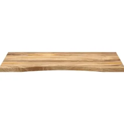 vidaXL Tablero de escritorio con curva madera mango rugosa 90x50x2,5cm Sale