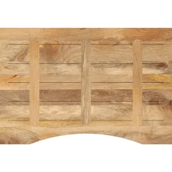 vidaXL Tablero de escritorio con curva madera mango rugosa 90x50x2,5cm Sale