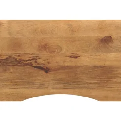 vidaXL Tablero de escritorio con curva madera mango rugosa 80x50x2,5cm Hot
