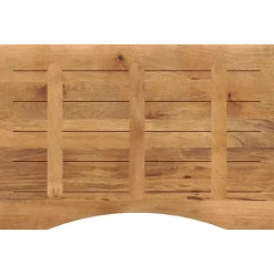 vidaXL Tablero de escritorio con curva madera mango rugosa 80x50x2,5cm Hot