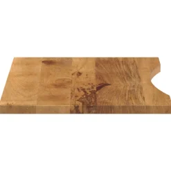 vidaXL Tablero de escritorio con curva madera mango rugosa 80x60x2,5cm Sale