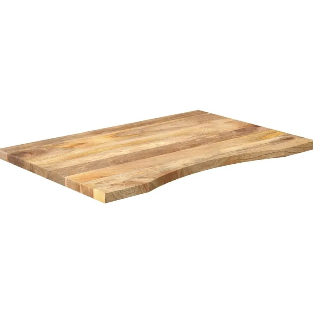vidaXL Accesorios Para Mesas-Tablero de escritorio con curva madera mango rugosa 80x60x2,5cm