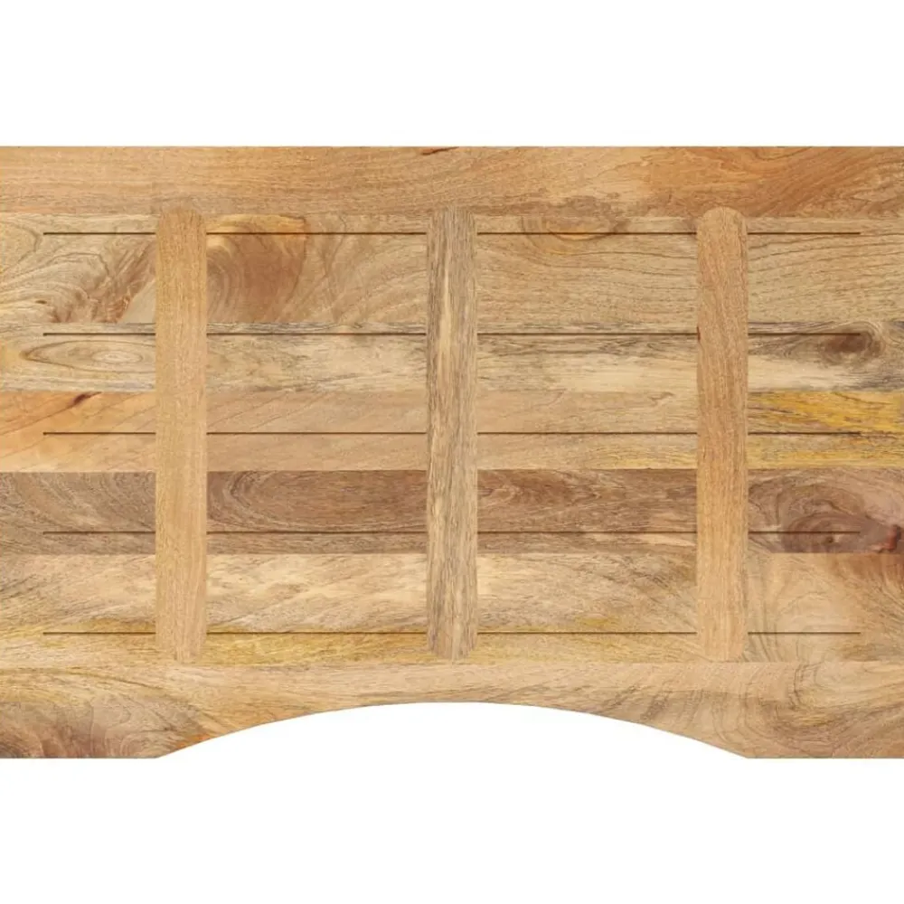 vidaXL Accesorios Para Mesas-Tablero de escritorio con curva madera mango rugosa 80x60x2,5cm