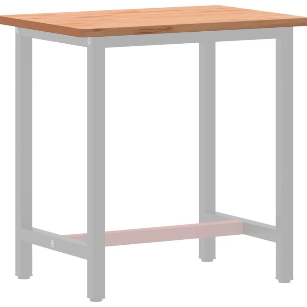vidaXL Accesorios Para Mesas-Tablero de escritorio madera maciza de haya 80x55x2,5 cm