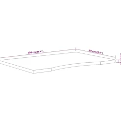 vidaXL Accesorios Para Mesas-Tablero de escritorio rectangular madera acacia 100x60x2,5 cm
