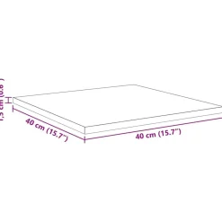 vidaXL Tablero de Estantería 4 pcs Marrón 40 x 40 x 1,5 cm Roble artesanal