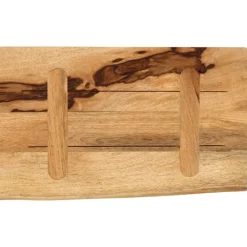vidaXL Tablero de mesa borde madera maciza mango 40x20x2,5 cm Natural New
