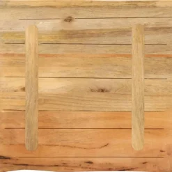 vidaXL Tablero de mesa borde natural madera maciza mango 40x40x3,8 cm Madera de mango (natural) Sale