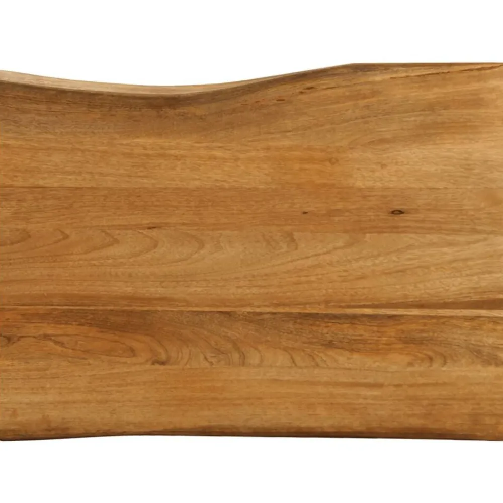 vidaXL Tablero de mesa borde natural madera maciza mango 80x60x3,8 cm Madera de mango (color roble) New