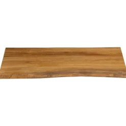 vidaXL Tablero de mesa borde natural madera maciza mango 80x60x3,8 cm Madera de mango (color roble) New