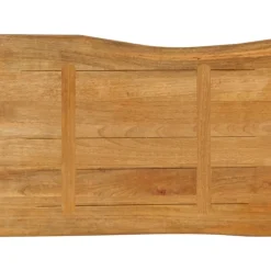 vidaXL Tablero de mesa borde natural madera maciza mango 80x60x3,8 cm Madera de mango (color roble) New
