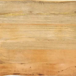 vidaXL Tablero de mesa borde natural madera maciza mango 40x40x2,5 cm Madera de mango (natural) New