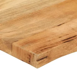 vidaXL Tablero de mesa borde natural madera maciza mango 40x40x2,5 cm Madera de mango (natural) New