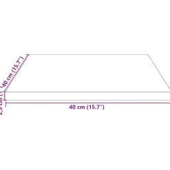 vidaXL Tablero de mesa cuadrado madera maciza pino 40x40x2,5 cm Blanco New