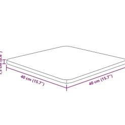 vidaXL Accesorios Para Mesas-Tablero de mesa cuadrado madera roble marrón claro 40x40x1,5 cm