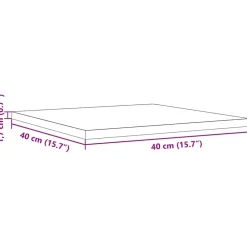 vidaXL Accesorios Para Mesas-Tablero de mesa cuadrado madera maciza de pino 40x40x1,7 cm