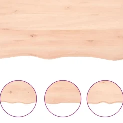 vidaXL Accesorios Para Mesas-Tablero de mesa madera maciza roble borde 40x40x2 cm