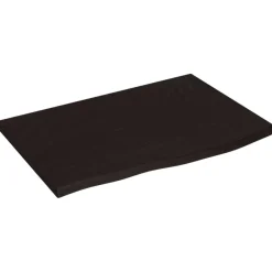 vidaXL Accesorios Para Mesas-Tablero de mesa madera roble tratada marrón oscuro 60x40x2 cm
