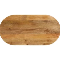 vidaXL Tablero de mesa ovalado madera maciza de mango 80x40x2,5 cm Madera de mango (color roble) Hot