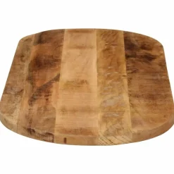 vidaXL Accesorios Para Mesas-Tablero de mesa ovalado madera maciza mango rugosa 80x40x2,5 cm