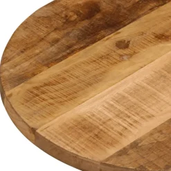 vidaXL Accesorios Para Mesas-Tablero de mesa ovalado madera maciza mango rugosa 80x40x2,5 cm