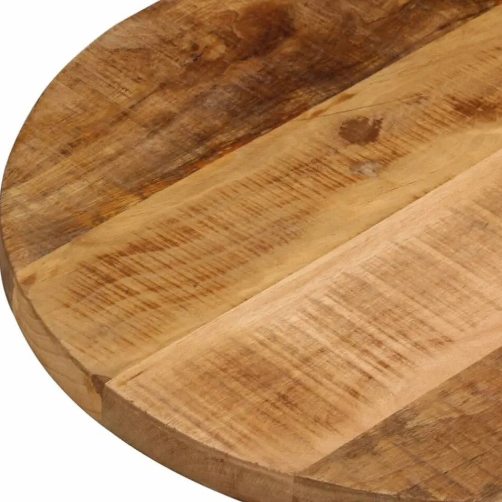 vidaXL Tablero de mesa ovalado madera maciza mango rugosa 80x40x3,8 cm Madera de mango rugosa (natural) Discount
