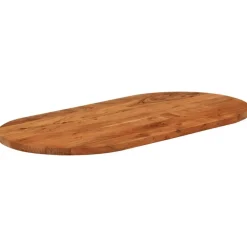 vidaXL Accesorios Para Mesas-Tablero de mesa ovalado madera maciza de acacia 80x40x2,5 cm
