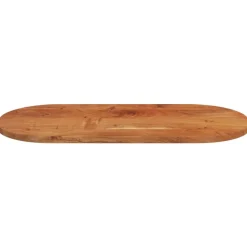 vidaXL Accesorios Para Mesas-Tablero de mesa ovalado madera maciza de acacia 80x40x2,5 cm