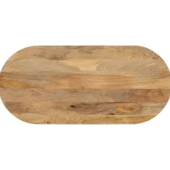 vidaXL Tablero de mesa ovalado madera maciza de mango 80x40x2,5 cm Madera de mango (natural) Clearance
