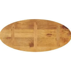 vidaXL Accesorios Para Mesas-Tablero de mesa ovalado madera maciza de mango 140x50x2,5 cm