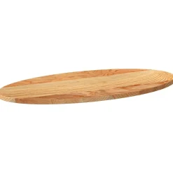 vidaXL Tablero de mesa ovalado madera maciza de roble 80x40x2 cm Marr&oacute;n claro Best
