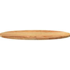 vidaXL Tablero de mesa ovalado madera maciza de roble 80x40x2 cm Marr&oacute;n claro Best
